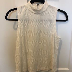 Cream turtleneck tank size XS